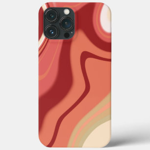 Pretty Abstract Swirl Red Inspirivity Modern iPhone 13 Pro Max Case