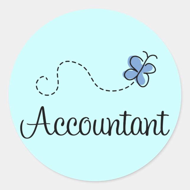 Pretty Accountant Classic Round Sticker (Front)
