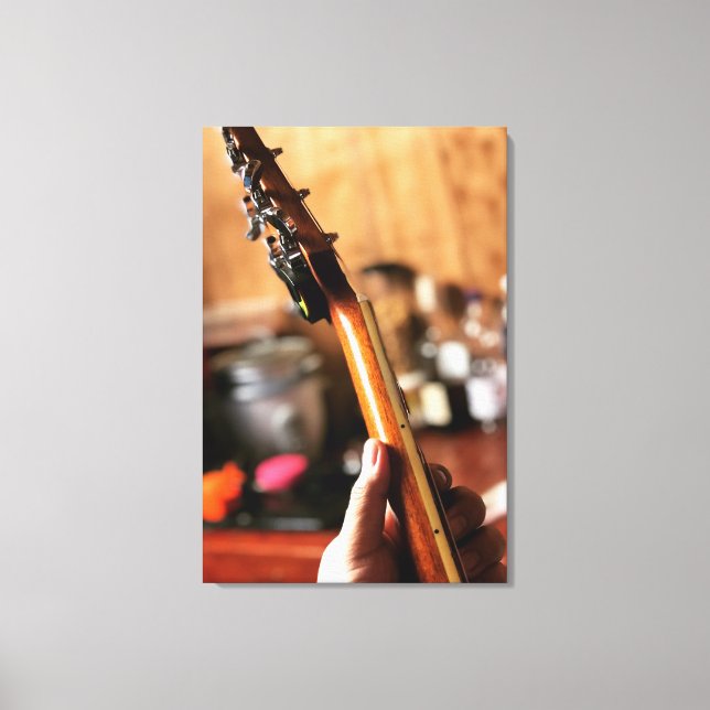Pretty Acoustic Guitar Canvas Print (Front)