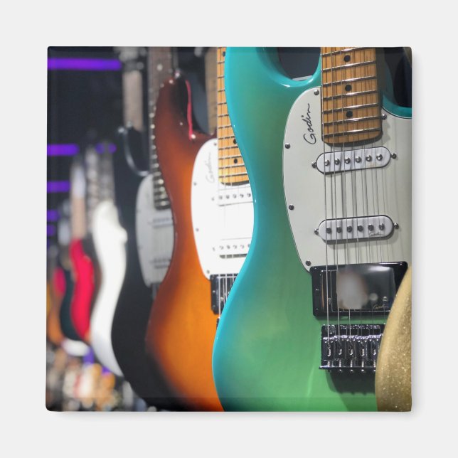 Pretty Acoustic Guitar Magnet (Front)