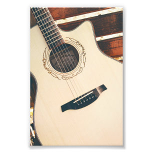 Pretty Acoustic Guitar Photo Print