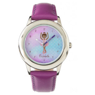 Pretty African American Ballerina Wrist Watch