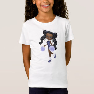 Pretty African American Cheerleader Baby Doll T-Shirt