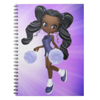 Pretty African American Cheerleader Notebook