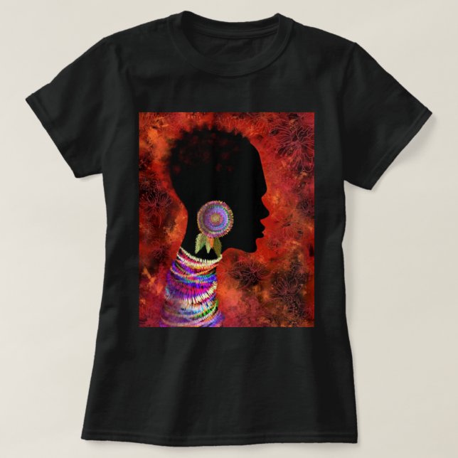 Pretty African Woman T-Shirt (Design Front)
