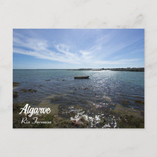 Pretty Algarve Ria Formosa Seascape in Portugal Postcard