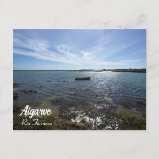 Pretty Algarve Ria Formosa Seascape in Portugal Postcard