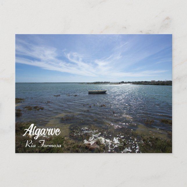 Pretty Algarve Ria Formosa Seascape in Portugal Postcard (Front)