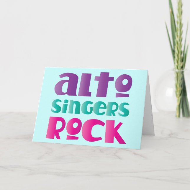 Pretty Alto Singers Rock Gift Card (Front)