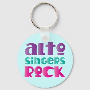 Pretty Alto Singers Rock Gift Key Ring