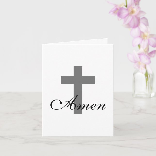 pretty AMEN with CROSS | Card (Orchid)