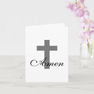 pretty AMEN with CROSS   Card