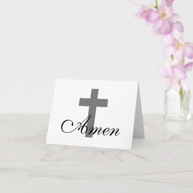 pretty AMEN with CROSS | Card (Orchid)