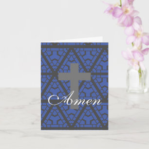 pretty AMEN with CROSS on design pattern   Card