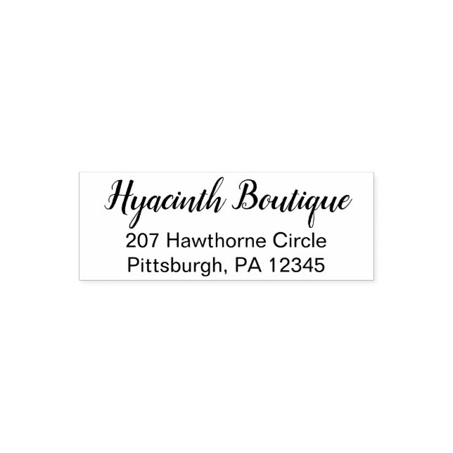 Pretty and Chic Business Return Address Self-inking Stamp (Design)