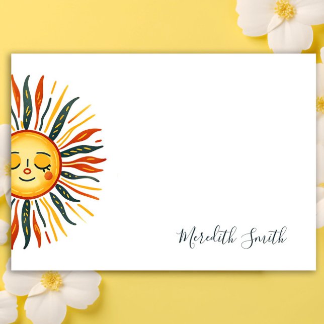 Pretty And Colourful Shining Sun Personalised Post-it Notes (Creator Uploaded)