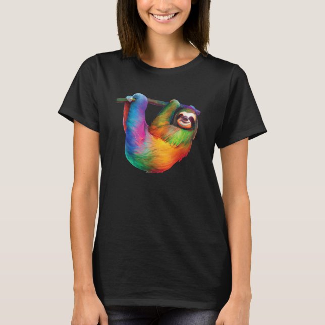 Pretty And Slothy Pride Viral  Graphics T-Shirt (Front)
