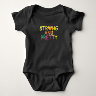 Pretty And Strong Woman Gym Workout Fitness Baby Bodysuit