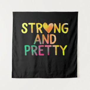 Pretty And Strong Woman Gym Workout Fitness Tapestry