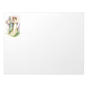 Pretty Angel And Cross Notepad