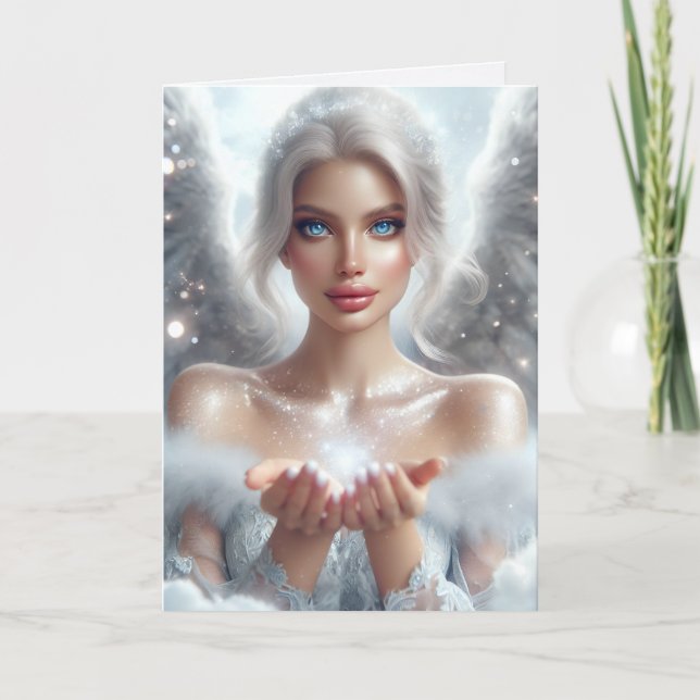 Pretty Angel | God is Watching Over You  Card (Front)