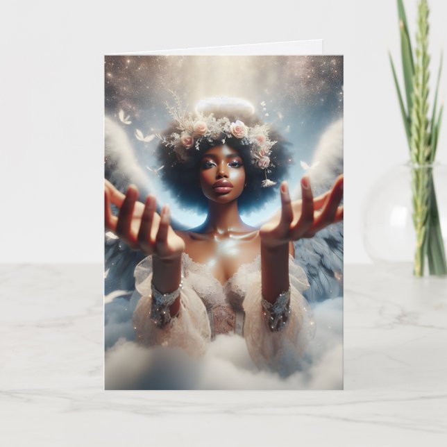 Pretty Angel | God is Watching Over You  Card (Front)