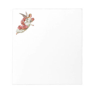 Pretty Angel With Pink Ribbon Notepad