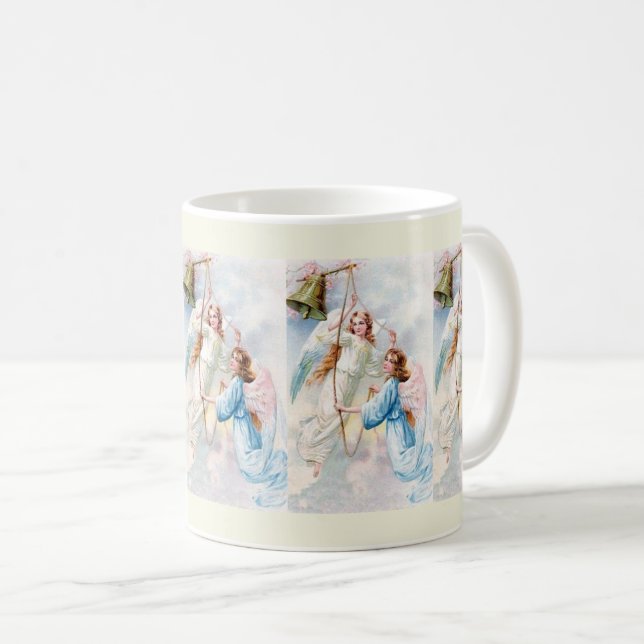 Pretty Angels With Bell Coffee Mug (Front Right)