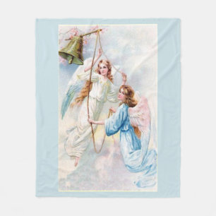 Pretty Angels With Bell Fleece Blanket