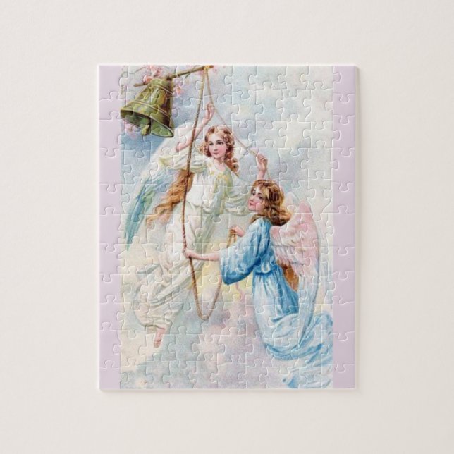 Pretty Angels With Bell Jigsaw Puzzle (Vertical)