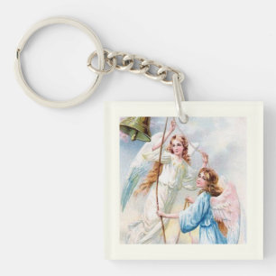 Pretty Angels With Bell Key Ring