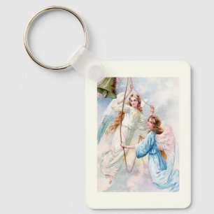 Pretty Angels With Bell Key Ring