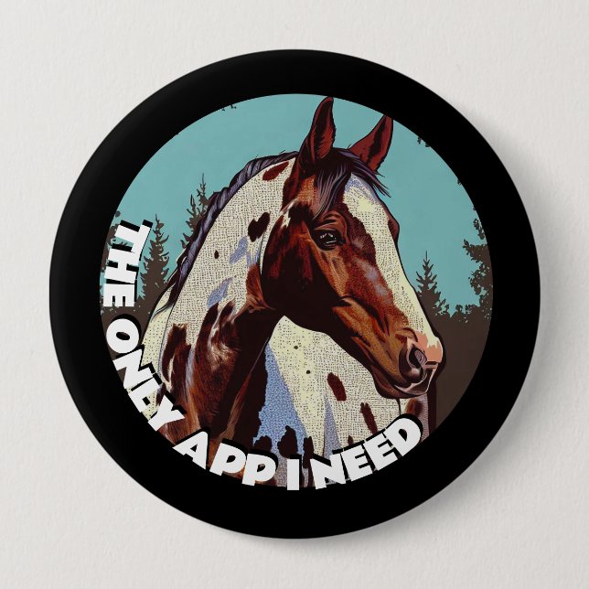 Pretty Appaloosa 10 Cm Round Badge (Front)