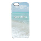 Pretty Aqua Ocean Beach, Monogram Name