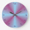 Pretty Aqua Pink Illuminated > Patterned Clock
