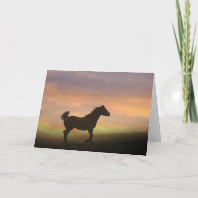 Pretty Arabian Horse Thank You card (Front)