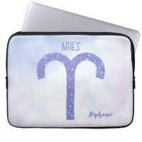 Pretty Aries Astrology Sign Personalised Purple
