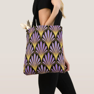 Pretty Art Deco Floral Tote Bag