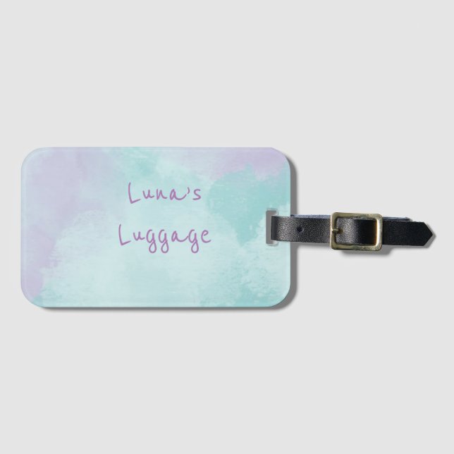 Pretty Art Pattern Luggage Tag (Front Horizontal)