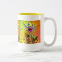 Pretty as a Peacock coffee cup