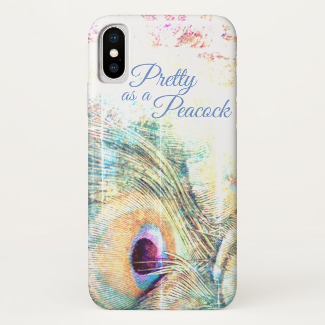 Pretty as a peacock iphone x Case-Mate iPhone case (Back)