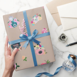 Pretty as a Picture Vintage Cameras all occasion Wrapping Paper