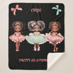 "PRETTY AS A PRINCESS" PERSONALIZED SHERPA BLANKET