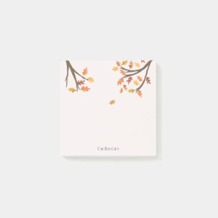 Pretty Autumn Branch Leaves Fall Post-it Notes