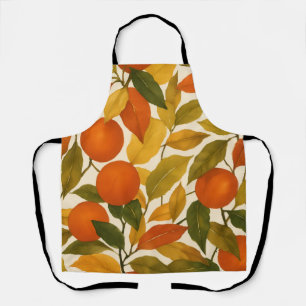 Pretty Autumn Fall Leaves Orange Tree Apron