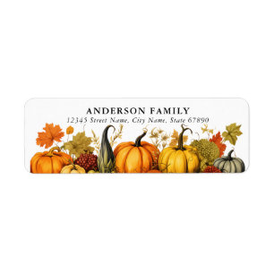 Pretty Autumn Return Address Labels