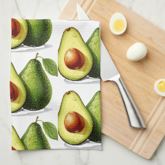 Pretty avocado kitchen towels