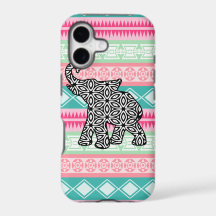 Pretty Aztec Pattern Elephant iPhone Case