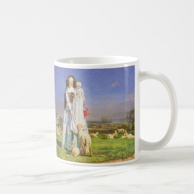 Pretty Baa Lambs by Ford Madox Brown Coffee Mug (Right)