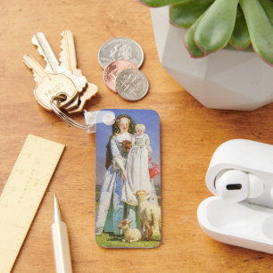 Pretty Baa Lambs by Ford Madox Brown Key Ring